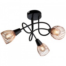 Φωτιστικό Οροφής 3xE14 230V Μαύρο/Χαλκός 955AMBIX3R